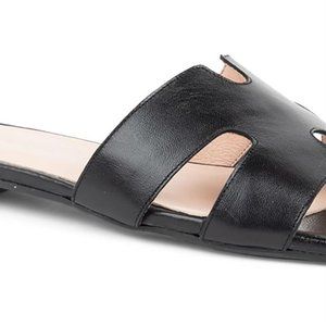 PATRICIA GREEN NWT NIB SIZE 8 BLACK HALLIE SANDALS